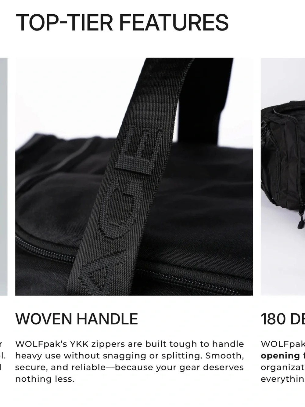 WOLFPAK Black Graphic Duffle Bag - 'Your Worst Nightmare'